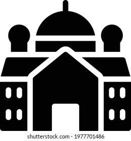 palace vector glyph flat icon