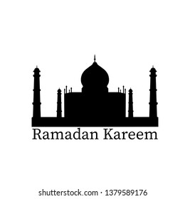 
Palace vector icon isolated on white background.Ramadan Kareem.