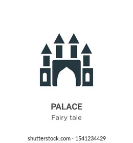 Palace vector icon on white background. Flat vector palace icon symbol sign from modern fairy tale collection for mobile concept and web apps design.