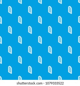 Palace window frame pattern vector seamless blue repeat for any use