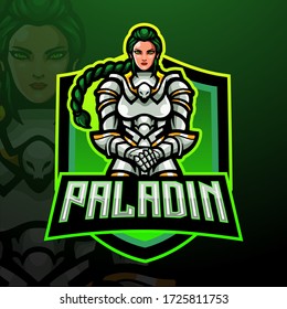 Paladin Female Esport Logo Mascot Design
