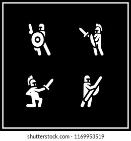 paladin icon. 4 paladin vector set. warrior and battle icons for web and design about paladin theme