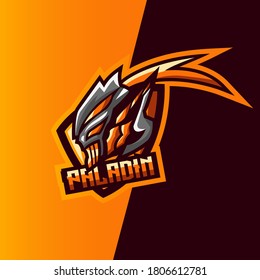 Paladin Knight Mascot E Sport Gaming Logo