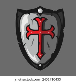 paladin shield logo with many strokes