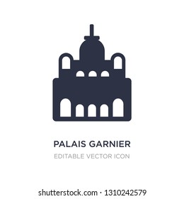 palais garnier icon on white background. Simple element illustration from Monuments concept. palais garnier icon symbol design.