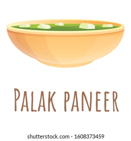 Palak paneer icon. Cartoon of palak paneer vector icon for web design isolated on white background