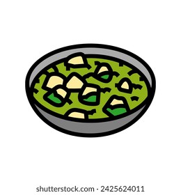 palak paneer indian cuisine color icon vector. palak paneer indian cuisine sign. isolated symbol illustration