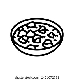 palak paneer indian cuisine line icon vector. palak paneer indian cuisine sign. isolated contour symbol black illustration