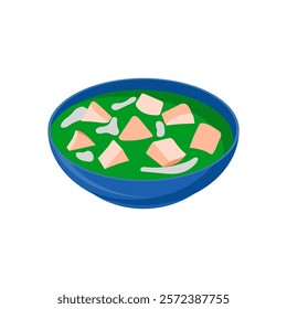 Palak Paneer, Indian Symbol Vector Illustration