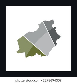 Mapa de Palangkaraya diseño simple moderno