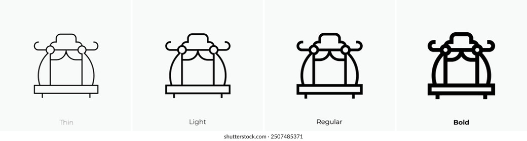 palanquin icon. Thin, Light Regular And Bold style design isolated on white background