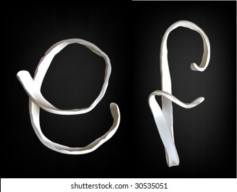 Palasticine collection  Alphabet letter E F