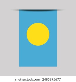 Palau Banner Flag Vector Illustration