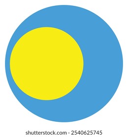 Palau Kreis Flagge Logo Symbol digitale Vektorgrafik Design