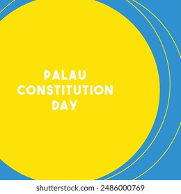 Palau Constitution Day. Flat design vector. Eps 10.
