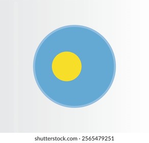 Palau country flag concept with grunge design suitable for a logo icon design	
