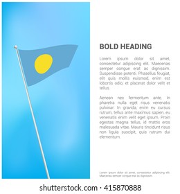 Palau flag Brochure - Vector Flyer Cover Page Design