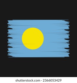 Palau Flag Pinselspitze Vektorgrafik