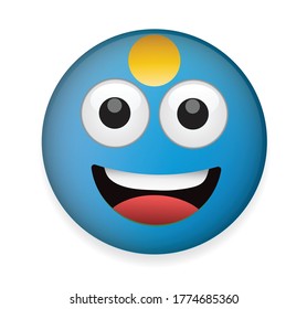 Palau flag face vector illustration.High quality emoticon vector on white background.Emoji vector.Flag emoticon.Flag emoji.