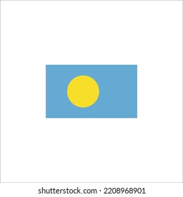 Palau Fahne Symbol flach Design. Palau Fahne Vektorgrafik. einzeln auf weißem Hintergrund.