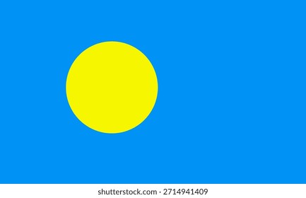 Icono de la bandera de Palau en alta calidad utilizado en el país de Palau