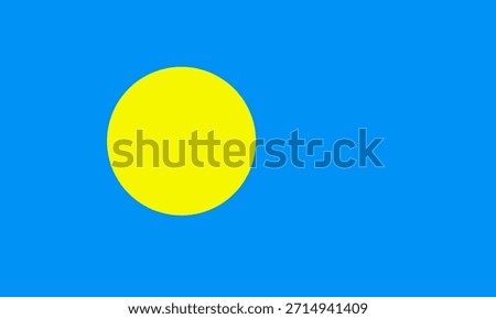 Palau flag icon in high quality used in Palau country