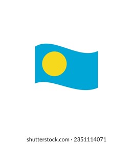 Palau flag icon set, Palau independence day icon set vector sign symbol