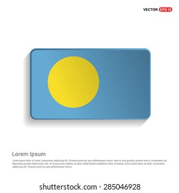 Palau flag isolated on white background - vector illustration