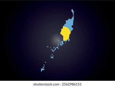 Palau flag and map vector.