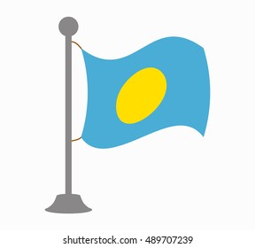 palau flag mast