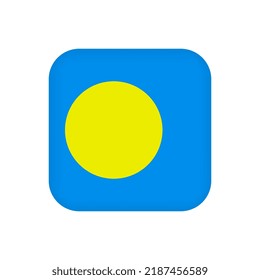 Palau flag, official colors. Vector illustration.
