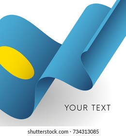 Palau flag. Patriotic design. Vector illustration.
