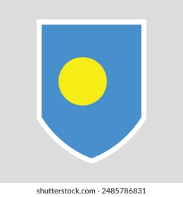 Marco de forma de escudo de bandera de Palau