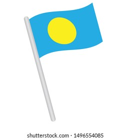 Palau   flag. Simple vector Palau  flag