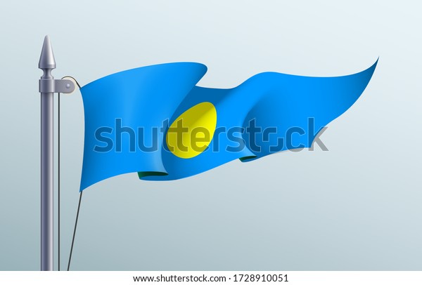 Palau Flag State Symbol Isolated On Stock Vector (Royalty Free ...