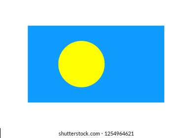 Palau flag vector . Flag of Palau