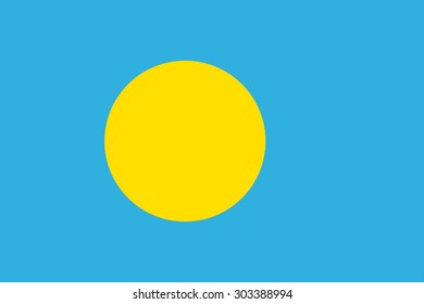 palau flag vector