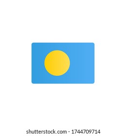 palau flag vector. country flag isolated on white background