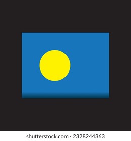palau flag vector design, palau flag template, palau country flag.
