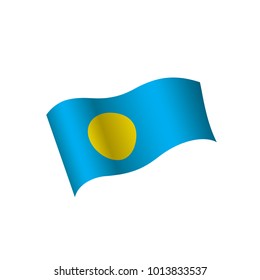 Palau flag, vector illustration