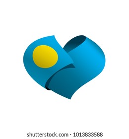 Palau flag, vector illustration