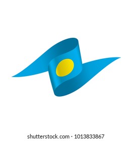 Palau flag, vector illustration