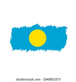 Palau flag, vector illustration