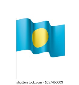 Palau flag, vector illustration