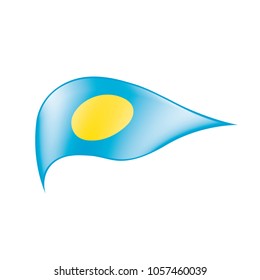 Palau flag, vector illustration