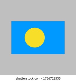 Palau flag vector illustration in high quality for ui and ux, website or mobile application