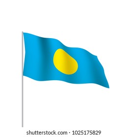 Palau flag, vector illustration on a white background