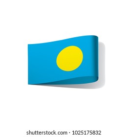 Palau flag, vector illustration on a white background