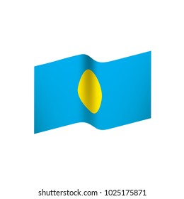 Palau flag, vector illustration on a white background