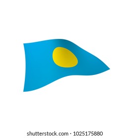 Palau flag, vector illustration on a white background